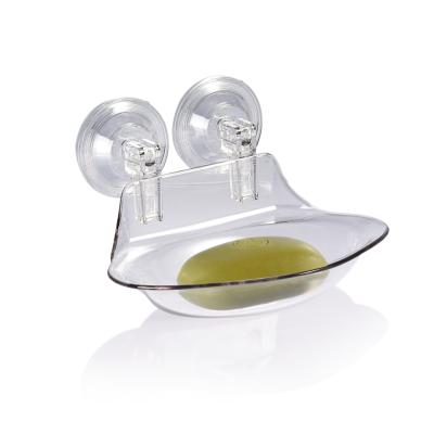 China Strong Suction Cup Holder Soap Dish Bathroom Sink Bathroom Tray Soap Dish Vacuum Suction Hotel Cup And Home for sale