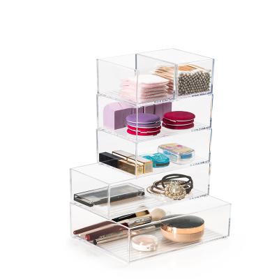 China Sustainable Cosmetic Storage Box Case Plastic Family Use Makeup Organize for sale