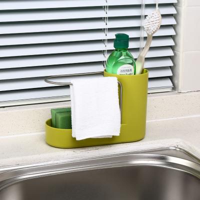 China Kitchen Accessories Storage Sponge Rack Organizer Sink Tray Viable Towel Rack for sale