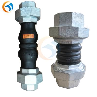 China Double Sphere Union Type BSP Threaded Rubber Flexible End Joint DN15-DN80 for sale