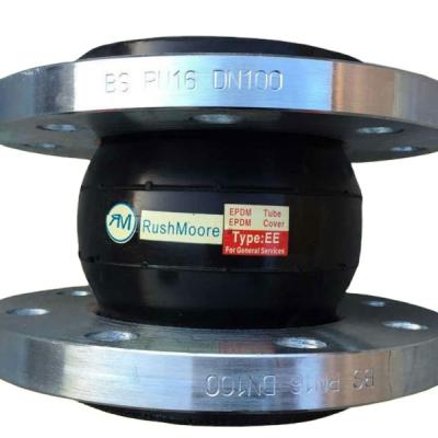 China -15~80â „ ƒ (-45′′′′ ~150′′′) JIS10K Flange Type Rubber Expansion Bellows Joint Single Sphere Flexible Rubber Hydraulic Flange Joint for sale