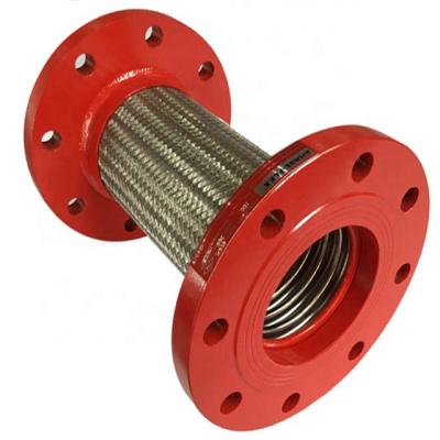 China Ss304 Stainless Steel Flange Metal Joint Braided Grooved Flexible Hose for sale