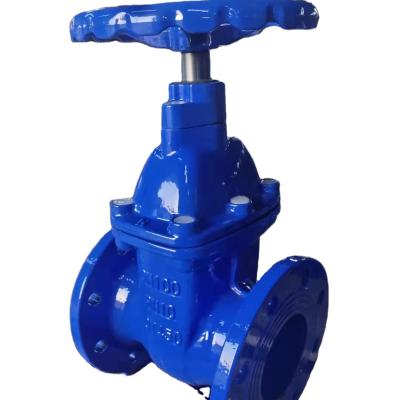 China General Type DN100 Pn16 Di Non-Lever Stem Resilient Stem Cast Iron Sluice Soft Sealing Malleable Flange Gate Valve for sale