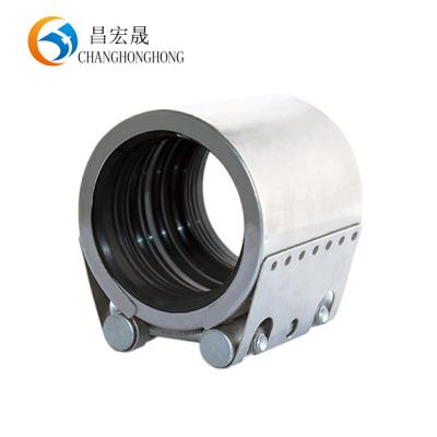 China Ductile Steel Pipe Fitting Single Iron SS316 Band Stainless Leak Leak Repair Clamp for sale