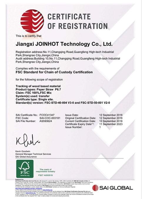 FSC - Jiangxi Joinhot Technology Co., Ltd.