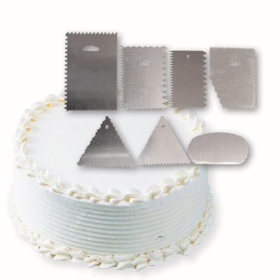 China Viable 7pcs Set Alloy Cake Scraper for Icing Cake Decorating for sale