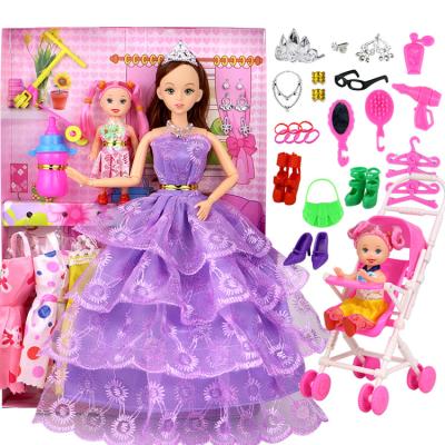 China Cartoon Toy Hot Sale Princess Wedding Costume Doll Set Accessories Baby - Doll Dressing Up Toy Set for sale