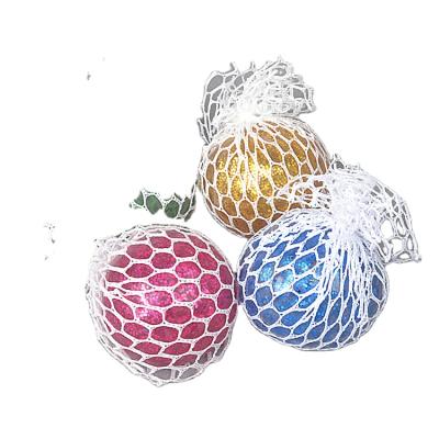 China Environmentally Friendly Plastic Sensory Balls Mesh Squishy Grape Squeeze Balls Stress Relief Crush Ball Squeeze Toys for sale