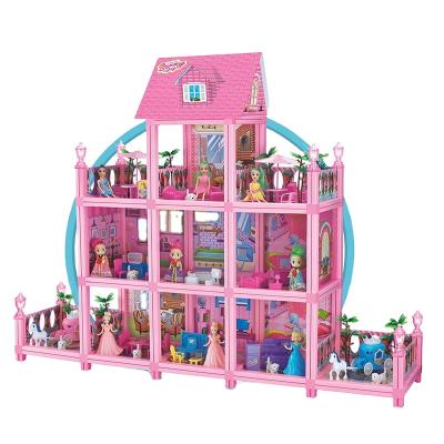 China Chirstmas Decor Diy Play House Toys Villa Plastic Costume Blocks Educational Toys for sale