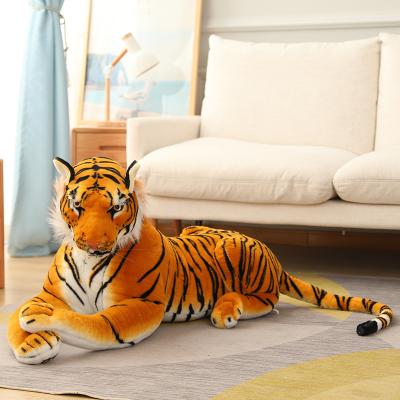 China 2021 Hot Selling Plush Tiger Stuffed Animal Toys Popular With Children Simulated Tiger Stuffed Bed Pillow Plush Toys Wholesale for sale