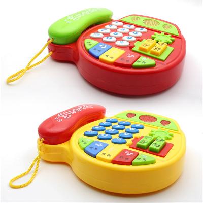 China Cartoon Toy Twinkle Toys Plastic Cartoon Baby Multifunctional Telephone Musical Toy for sale