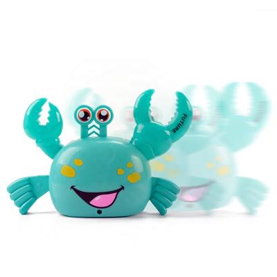 China Lovely Funny Electric Animal Crabs Wooden Light Music Toy Baby Play Crabs Toy for sale