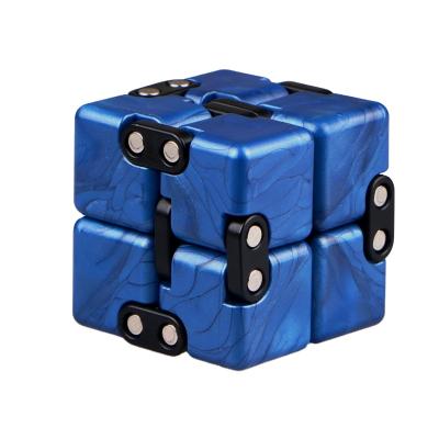 China Hot Selling Environmentally Friendly Plastic Duct Infinite Decompression Box Pocket Artifact Fingertip Cube Rubikes Educational Toys For Children for sale