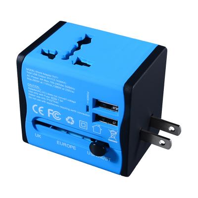 China Convenient 2 USB Port 2.1A Travel Adapter / World Universal USB Travel Adapter / manufacturers&suppliers phone charger for sale