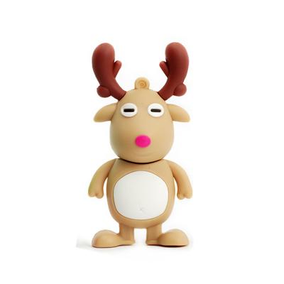 China 2019 New Promotional Christmas Gifts Animal Christmas Deer USB Memory Stick Cartoon Design USB Flash Drive for sale