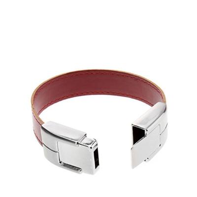 China Factory Price Laser Logo Leather Wristband 3.0 Inch Reader USB Wristband Bracelet for sale