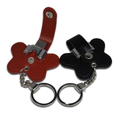 China Stick New Design 4gb Leather Flash Memory Drive , Leather USB Gadgets for sale