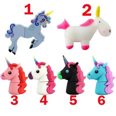 China 3d cartoon animal custom unicorn uncased usb flash drive wholesale for sale