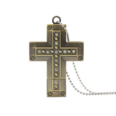 China NECKLACE Alibaba Trade Assurance USB Supplier Jewelry Cross Shape USB Flash Drive For Promotion for sale