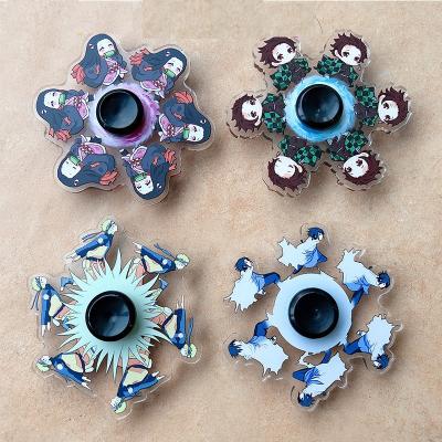 China New Anime Demon Slayer Moving Person Acrylic Spinning Convenient Spinner Toy For Kids Adult for sale