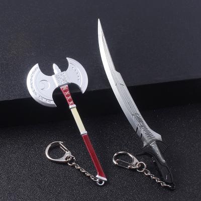 China Metal Movie Series Alita Battle Angel Weapon Knife Ax Keychains Alloy for sale