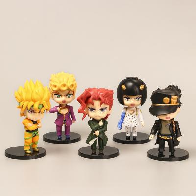 China Cartoon Toy 5pcs/set Japan Anime JoJo's Bizarre Adventure Mini PVC Figure Anime Action Number for sale