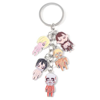 China Zinc Alloy Funny Cartoon Anime Metal Attack on Titan Key Chain Eren Yeager Bag Charm Keychain for sale