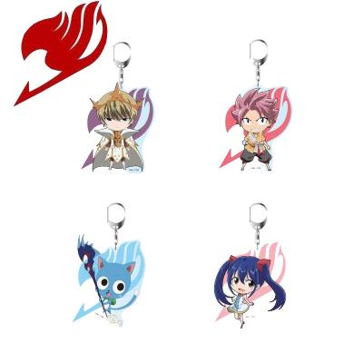 China Hot Selling Anime Tail Fairy Cartoon Character Acrylic Keychains Dangle Amulet for sale