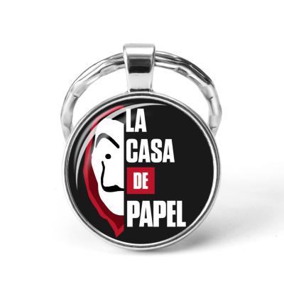 China La Casa De Papel Money Convenient Robbery TV Show Spain Main Channel Salvador Dali Professor Keychain for sale