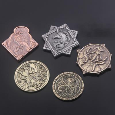 China Japan Vintage Cthulhu Mythos Coin Collectible Metal Double Sided Commemorative Coins for sale