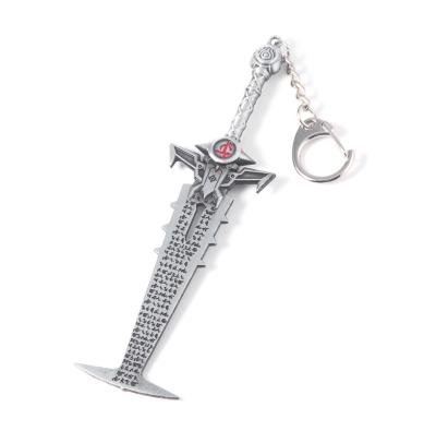 China ALLOY Game Crucible Doom Eternal Blade Slayer Sword Weapon Model Pendant Keychain For Key Chain Men for sale