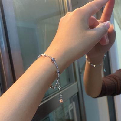 China PDL Lady Women Bracelets Set Environmental Friendly White Color Thin Stainless Steel Love Bracelets 18k Sliver Fashion Jewelry Ladies Bracelet for sale