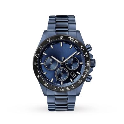 China High Quality Stainless Steel Luxury Blue Men's New Arrival Chronograph Silver Dial Chronograph HB1513758 Watch HB for sale