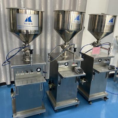 China Food Yuanyang Paste Filling Machine 100 1000ml Pneumatic Filler High Viscosity Filler for sale