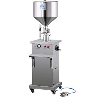 China Food Yuanyang Filling Machine Vertical Heating Hot Liquid Ointment Paste Filling Equipment With Mixing Hopper for sale