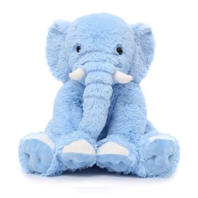 China Custom Cute Elephant Stuffed Plush Toy Gift Blue Elephant Bedtime Stuffed Plush Polyester Soft Stuffed Elephant Toys for sale