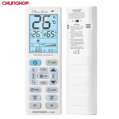 China Temperature and Humidity Display K-3308E Temperature and Humidity Display Rechargeable Universal Air Conditioner Remote Control for sale