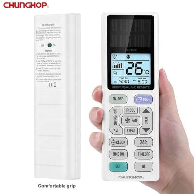 China Chunghop EK-3399E New Design Capacitive Lightweight Electricity Light Energy Universal Storage Air Conditioner Remote Control Without Battery for sale