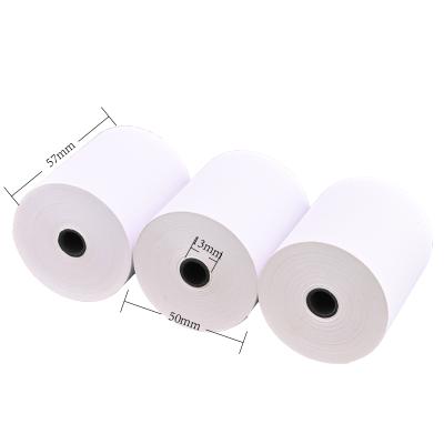 China ATM / POS Machine 57 x 50mm Paper Rolls Cash Register Receipt For Credit Card Machine Receipt Thermal Paper for sale