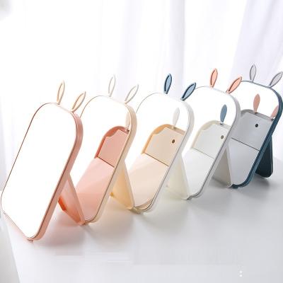 China Professional Monocular Mirror Makeup Mirror Available In Dormitory Makeup Cute Rabbit Plastic Sight Mirror for sale