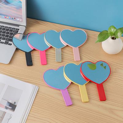 China Monocular Mirror Customize To Model Heart Shaped Mirror Portable Handheld Makeup Mirror Plastic Sight for sale