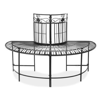 China EUROPEAN Semi Indoor/Outdoor Rustic Wrought Iron Tree Bench for sale