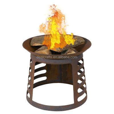 China Steel Mine Rust Metal Mine Bowl Outdoor Fire Pit Fire Bowl Outdoor Heating Low Smoke for sale