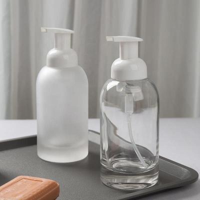 China Personal Care Customized Empty Glass Soap Dispenser Bottle With Pump Soap for sale