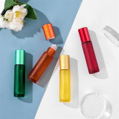 China Personal Care Customized Colorful Roll On Glass Bottle 10ml Deodorant Roll On Packaging for sale