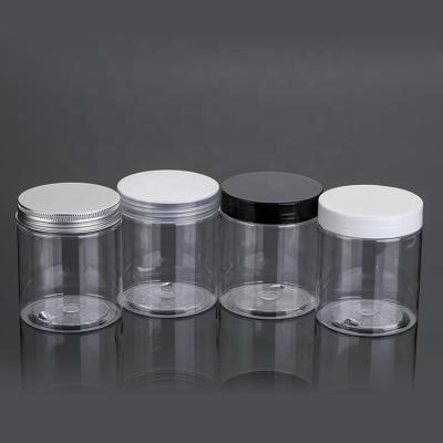 China STOCK 8oz Non Refillable Cosmetic Pet Clear Plastic Jar for sale