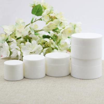 China 30ml 50ml 100ml 120ml Non Refillable Cosmetic White Empty Round PP Plastic Jar for sale