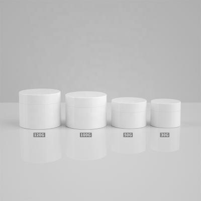 China 10ml 30ml 50ml 100ml 120ml Double Wall Non Refillable Container Plastic Jar for sale