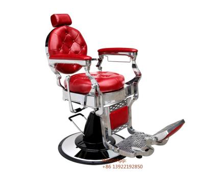 China ZY-BC8831M Barber Shop Dark Red Vintage Antique Salon Barber Chair for sale