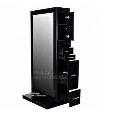 China Modern Storage Double Barber Shop Furniture Mirror Station ZY-MS032B for sale